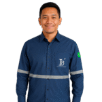 Camisa masculina social manga longa LB Construções e Engenharia