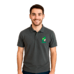 Camisa masculina polo COEMA cor cinza chumbo
