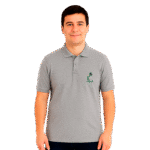 Camisa masculina polo COEMA cor cinza mescla