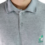 Camisa masculina polo COEMA cor cinza mescla - Imagem 3